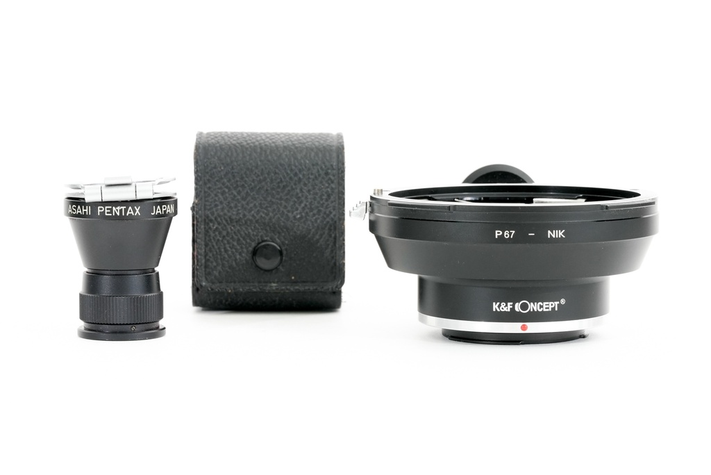 Pentax 67 body w/- metered prism + lenses Kit - Grade 8